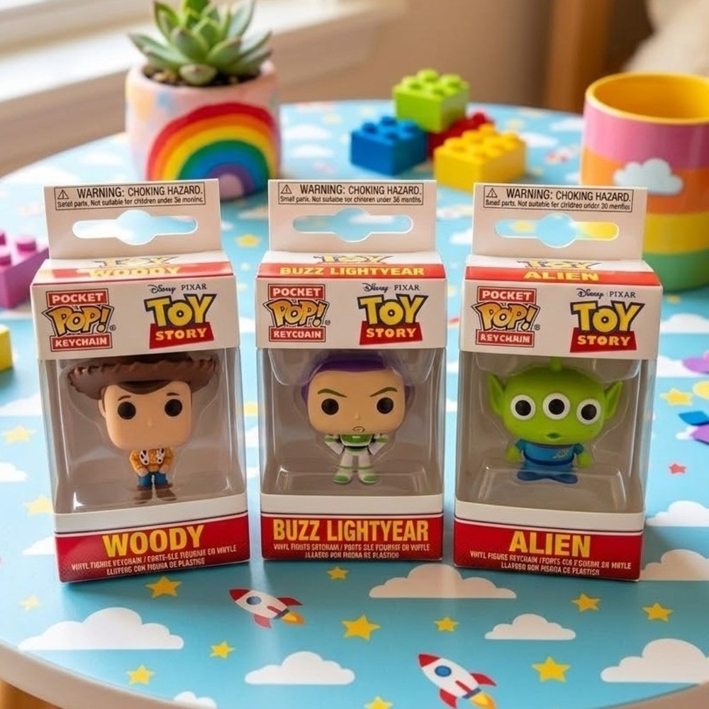 Funko Toy Story Pocket Pop Keychain Set Woody Buzz Lightyear Alien 3 Pack